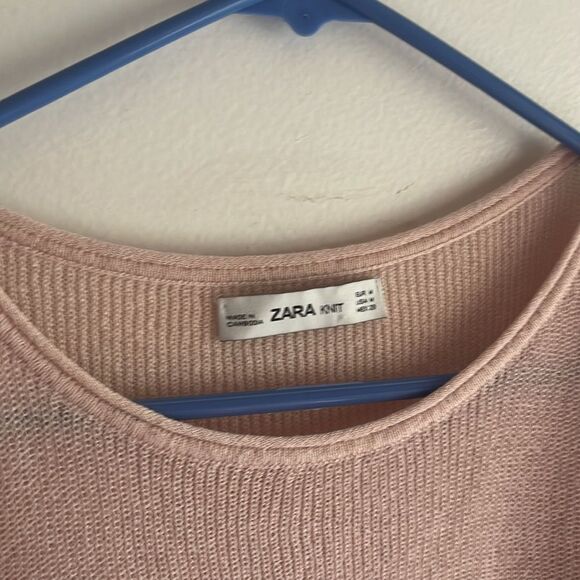EUC ZARA KNIT WOMENS MEDIUM COLD SHOULDER TOP - Picture 6 of 6
